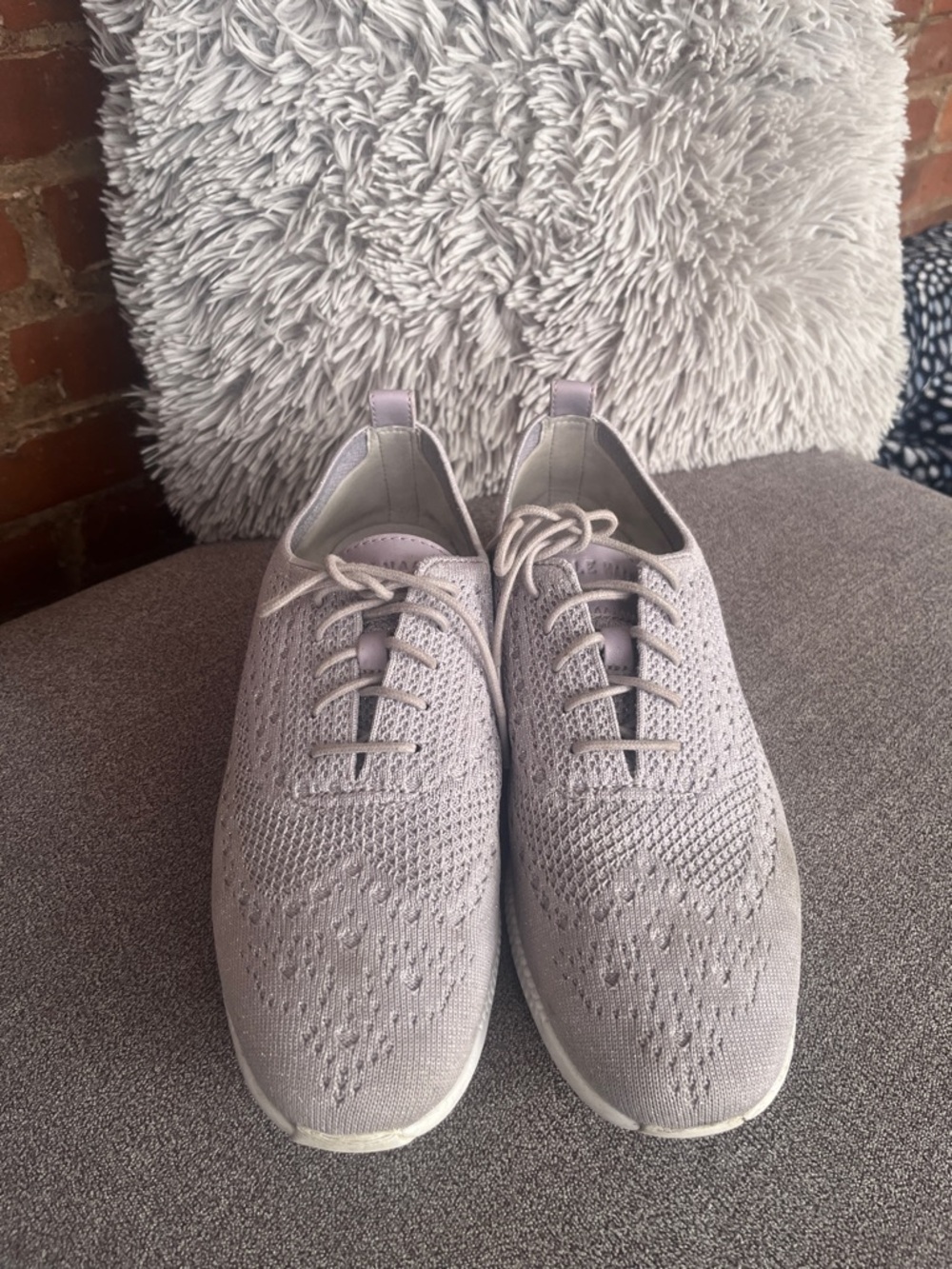 Cole Haan Lilac Knit Lace-Up Sneakers